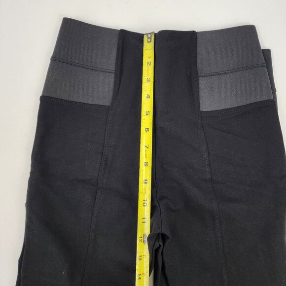 Ci Sono Women Medium 27x25 Black Pull On Elastic Waist Knit Ponte Pants Leggings - Picture 9 of 13